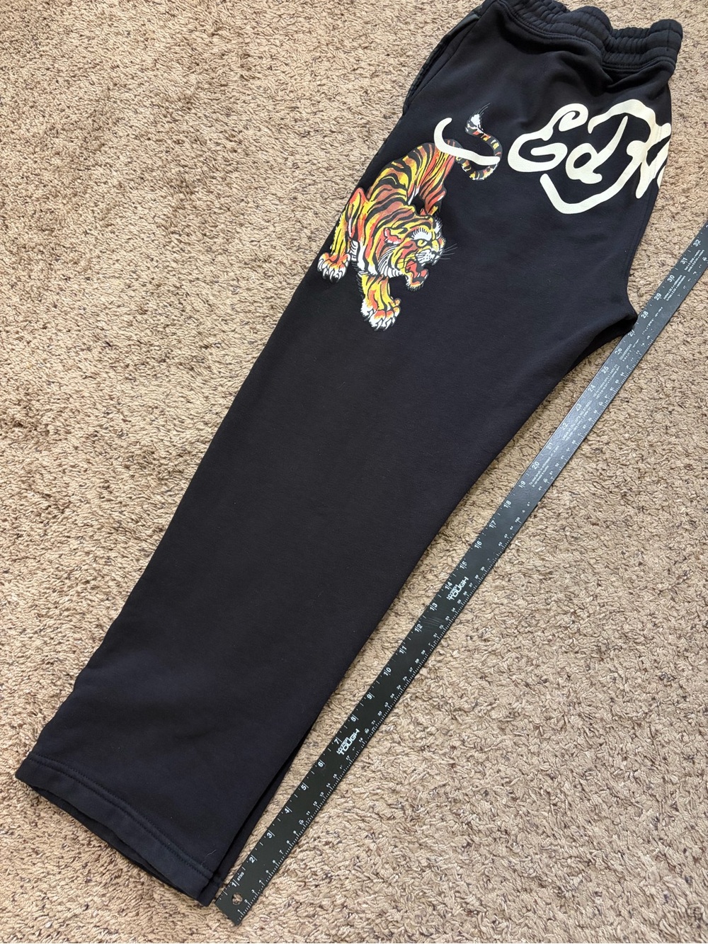Ed Hardy Crawling Tigers Wide Leg Pant Black Size XL - Picture 8 of 12
